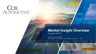 Market Insight Overview
August 2019
P H I L I P N O T H A R D
C u s t o m e r I n s i g h t & S t r a t e g y D i r e c t o r - U K
 