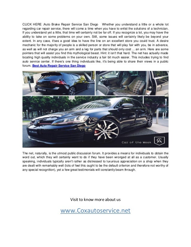 Cox Auto Service San Diego Honest Auto Repair Shops Cox Auto Service San Diego Honest Auto Repair Shops
