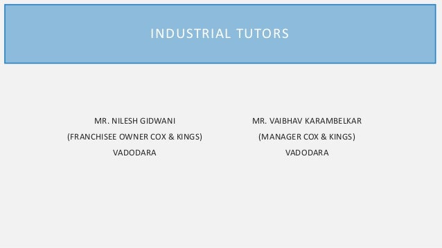 Cox And Kings Pvt Industrial Training - 