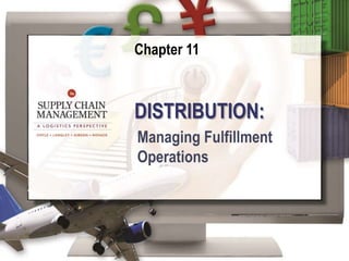 Chapter 11
DISTRIBUTION:
Managing Fulfillment
Operations
 