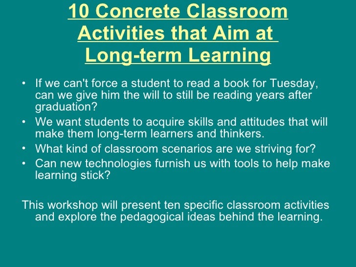 Coyle_10 Concrete Classroom Activities