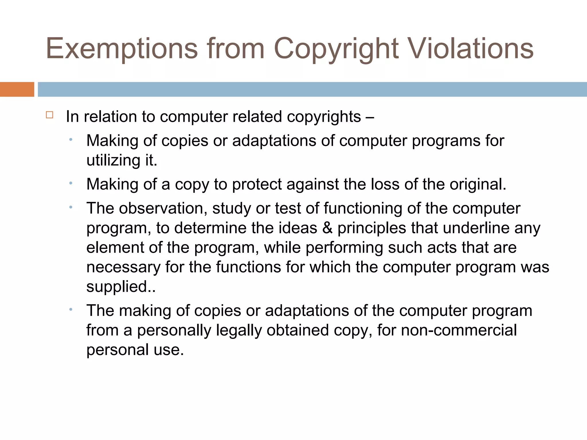 A presentation on Copyright & Copyright Infringement | PPT