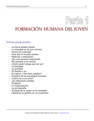 Coyuca. temas de formación para jóvenes | PDF