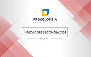 INDICADORES ECONÓMICOS
Nov 2016
 