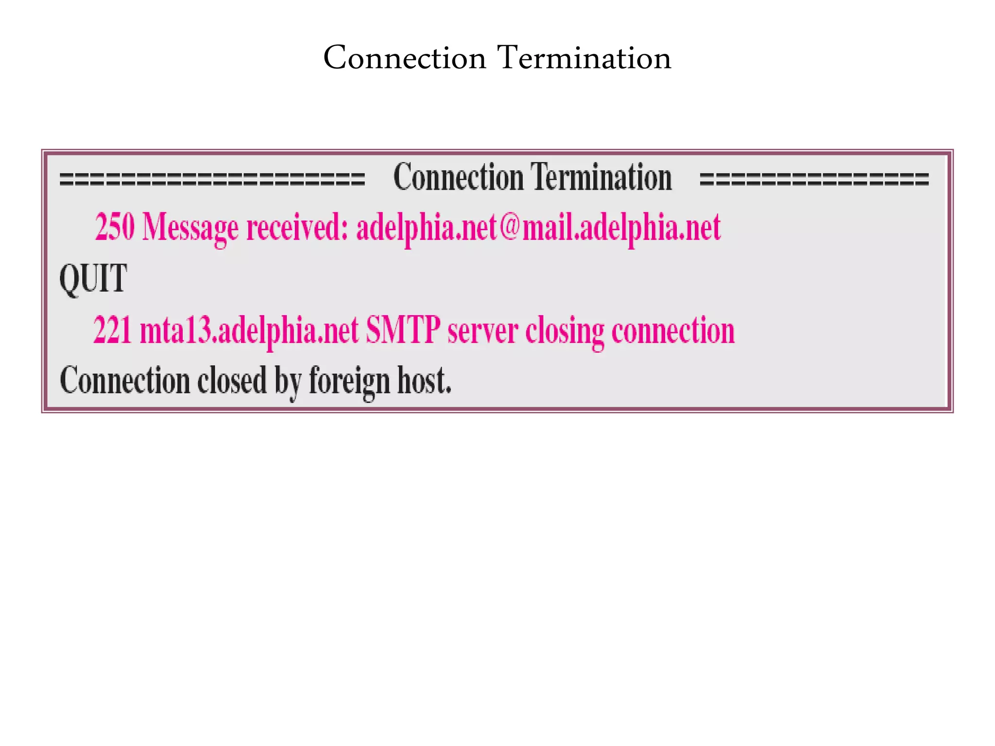 Connection Termination
 