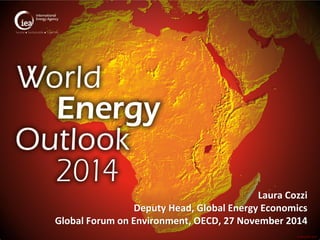 © OECD/IEA 2014
Laura Cozzi
Deputy Head, Global Energy Economics
Global Forum on Environment, OECD, 27 November 2014
 