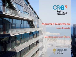 FROM ZERO TO NEXTFLOW
Luca Cozzuto
Bioinformatics Core Facility
 