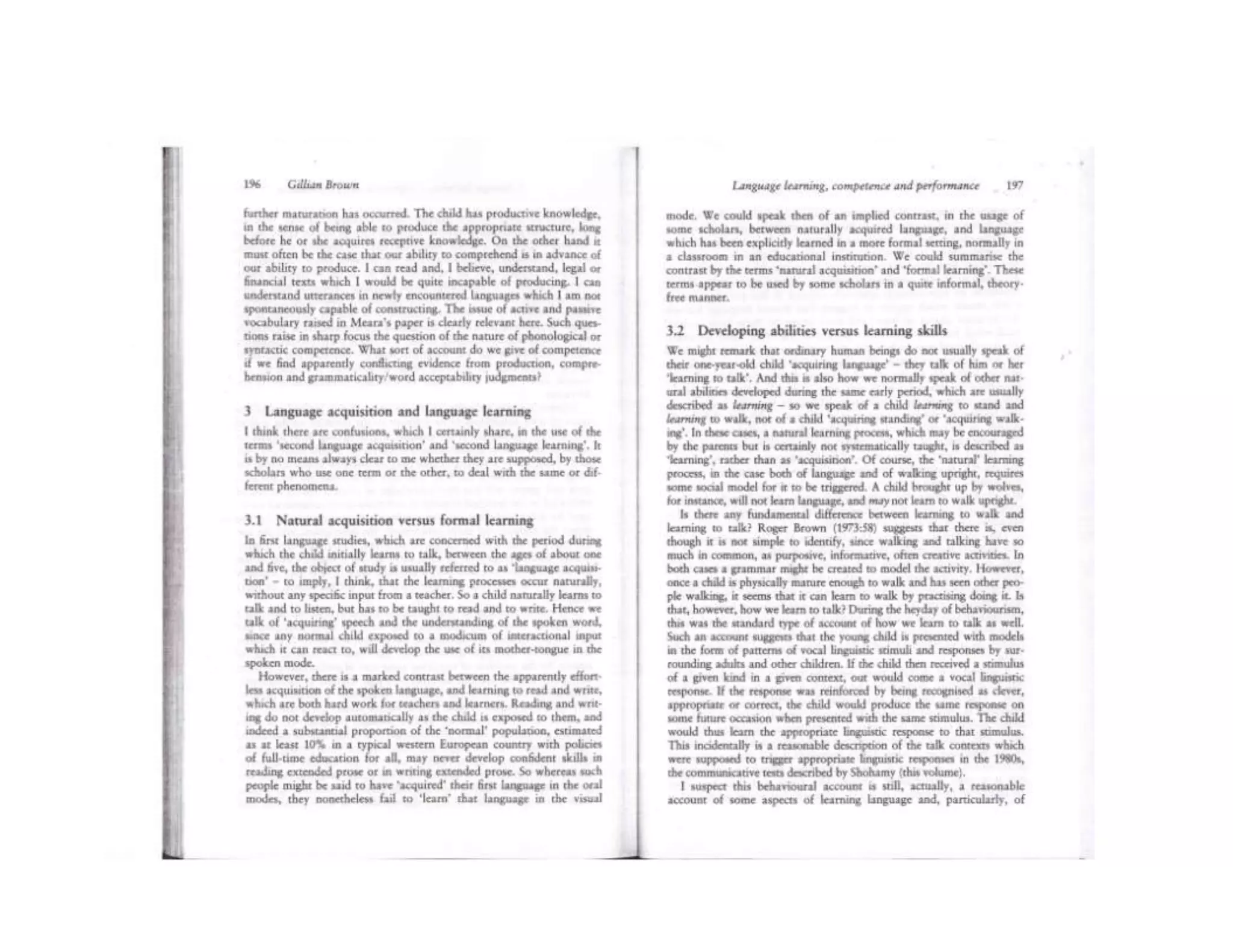 Competence & Performance