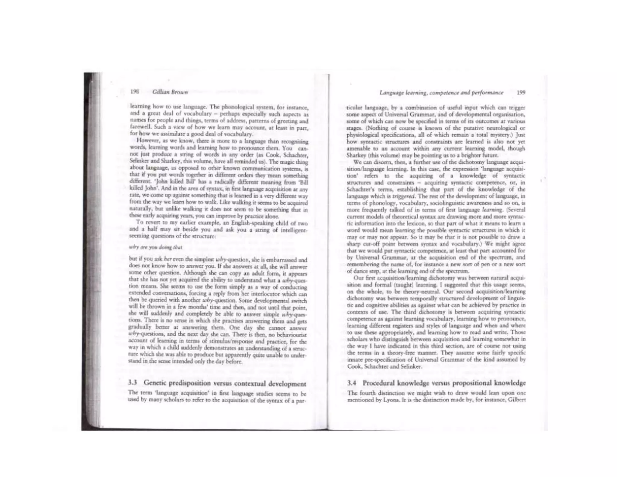 Competence & Performance