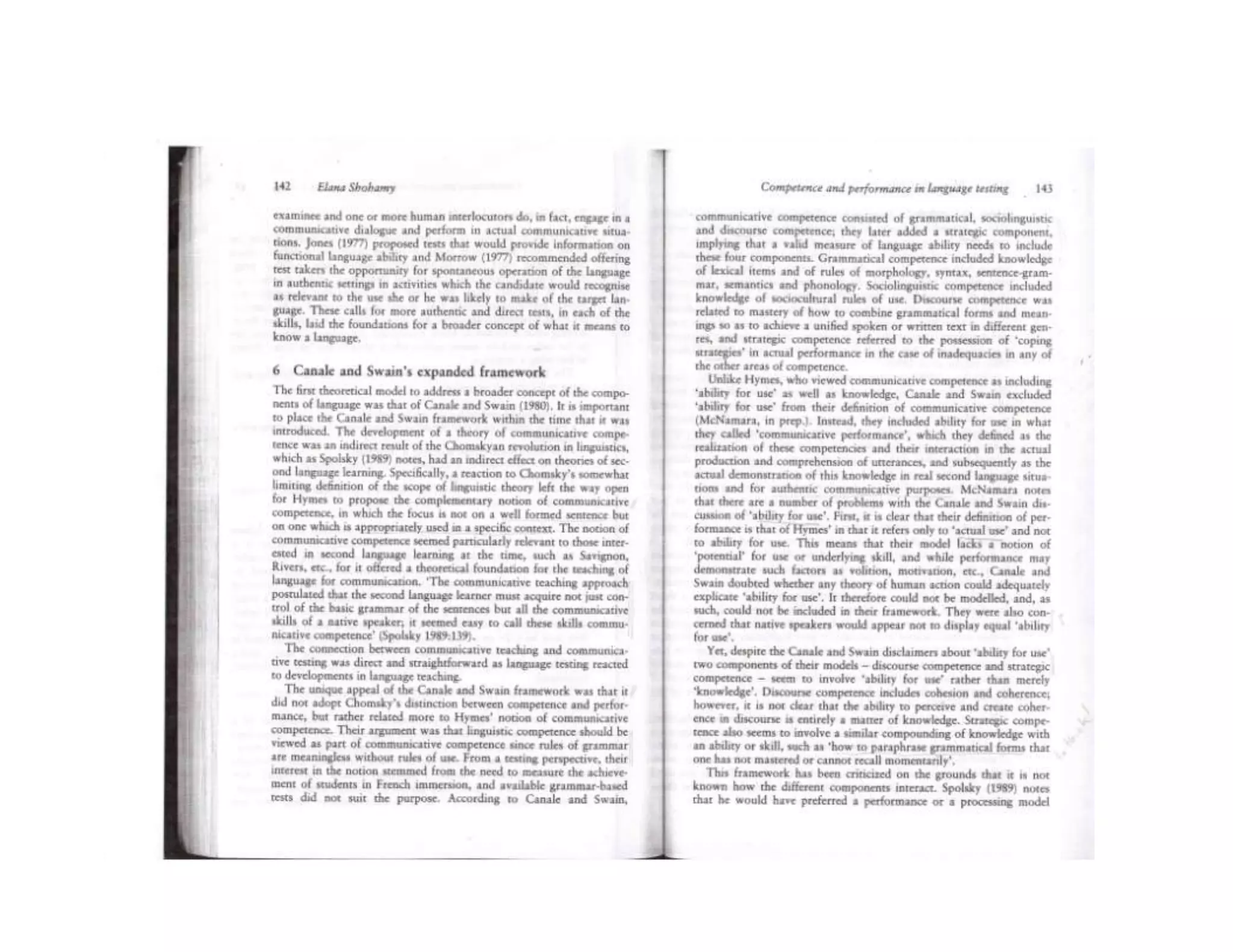 Competence & Performance