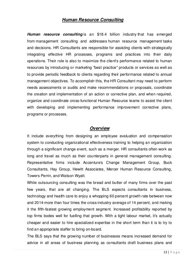 business plan for hr consulting firm