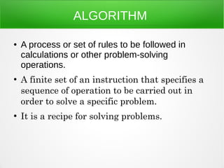 Algorithms | ODP