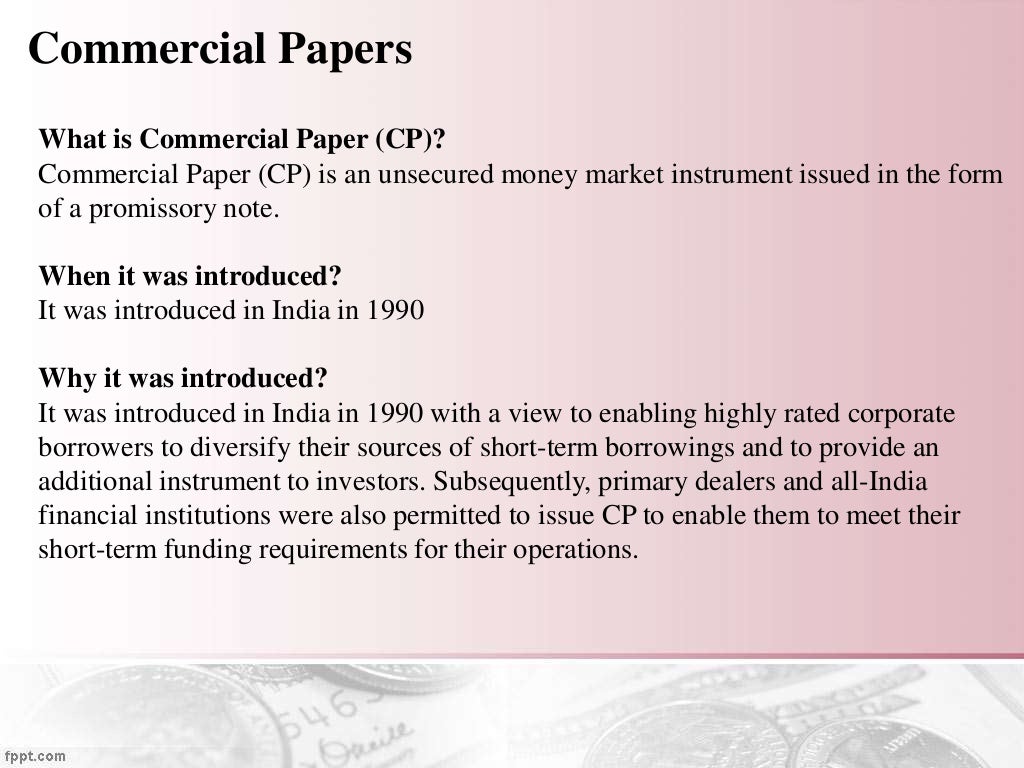 COMMERCIAL PAPERS