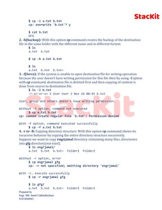 Linux Command For Beginners 6 - copy commands for linux | BUET Pattern ...