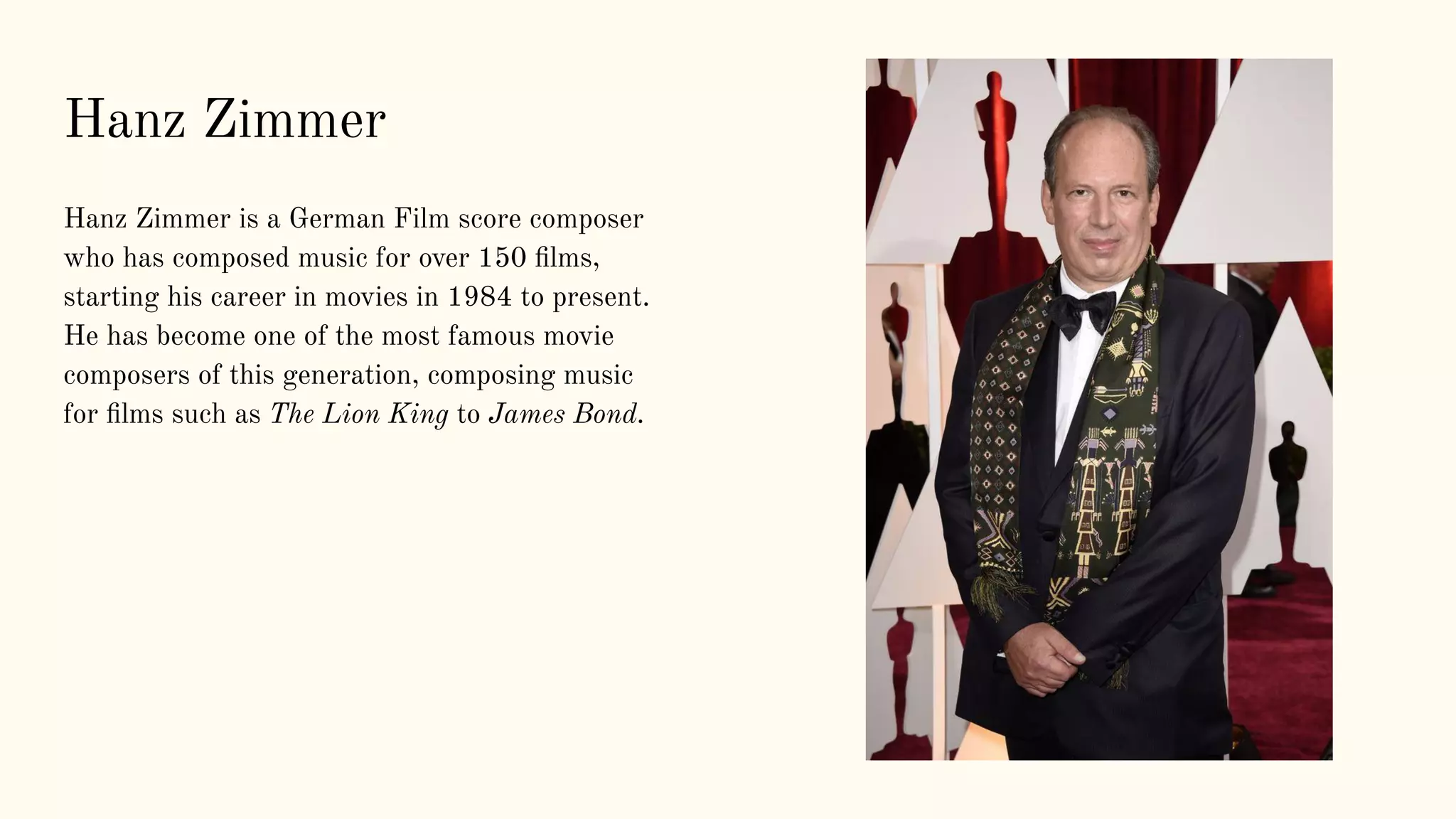 Composer Presentation: Hanz Zimmer | PPT