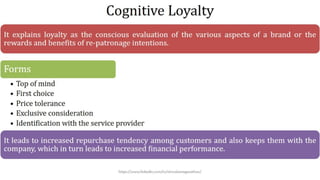 Customer Loyalty Outcome |  Customer Affinity | Customer Engagement.