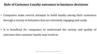 Customer Loyalty Outcome |  Customer Affinity | Customer Engagement.