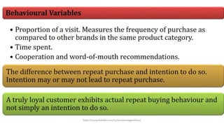 Customer Loyalty Outcome |  Customer Affinity | Customer Engagement.
