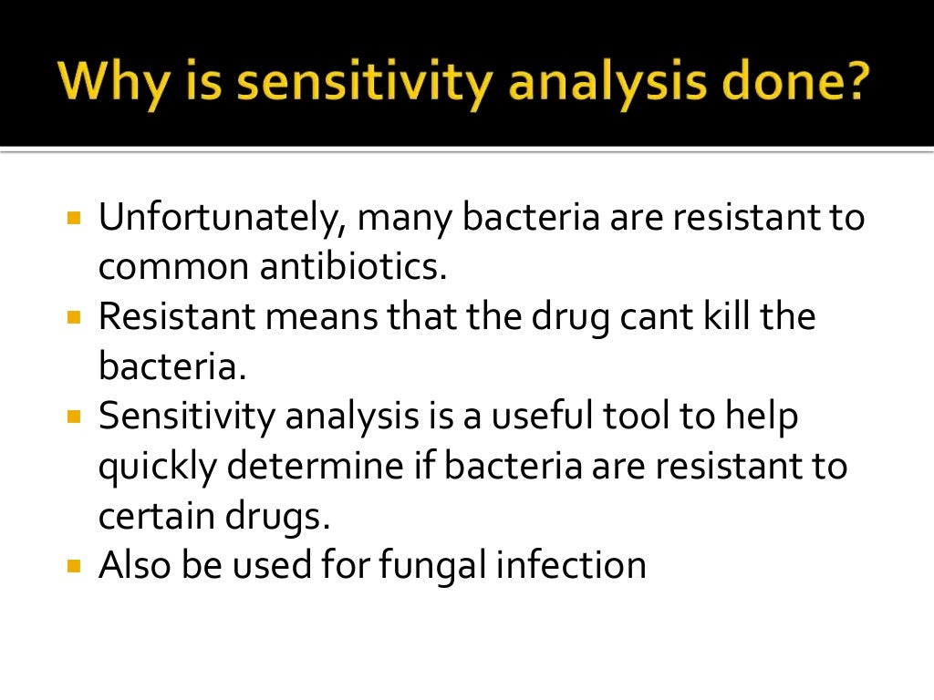 Microbiological Culture sensitivity tests