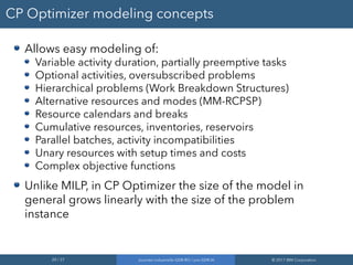 CP Optimizer: a generic optimization engine at the crossroad of AI and ...