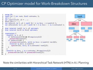 CP Optimizer: a generic optimization engine at the crossroad of AI and ...