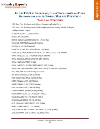 Glass Fibers: Fiberglass/Glass Wool and Glass Fiber Reinforcements – A ...
