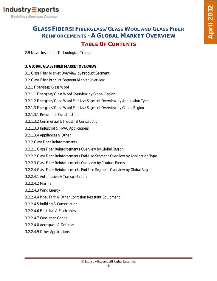 Glass Fibers: Fiberglass/Glass Wool and Glass Fiber Reinforcements