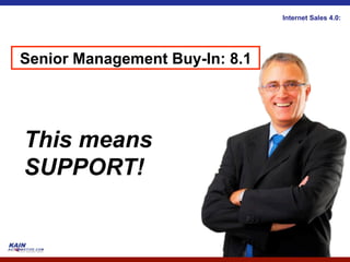 Internet Sales 4.0:




Senior Management Buy-In: 8.1




This means
SUPPORT!
 
