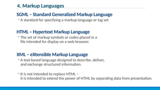 Sgml Tagging Example CP106_Chapter 01_Internet Basics.for web devolpment | PPTX