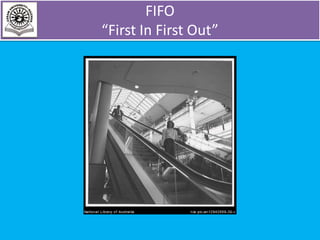 FIFO
“First In First Out”

 