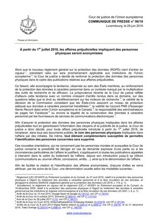 www.curia.europa.eu
Presse et Information
Cour de justice de l’Union européenne
COMMUNIQUE DE PRESSE n° 96/18
Luxembourg, ...