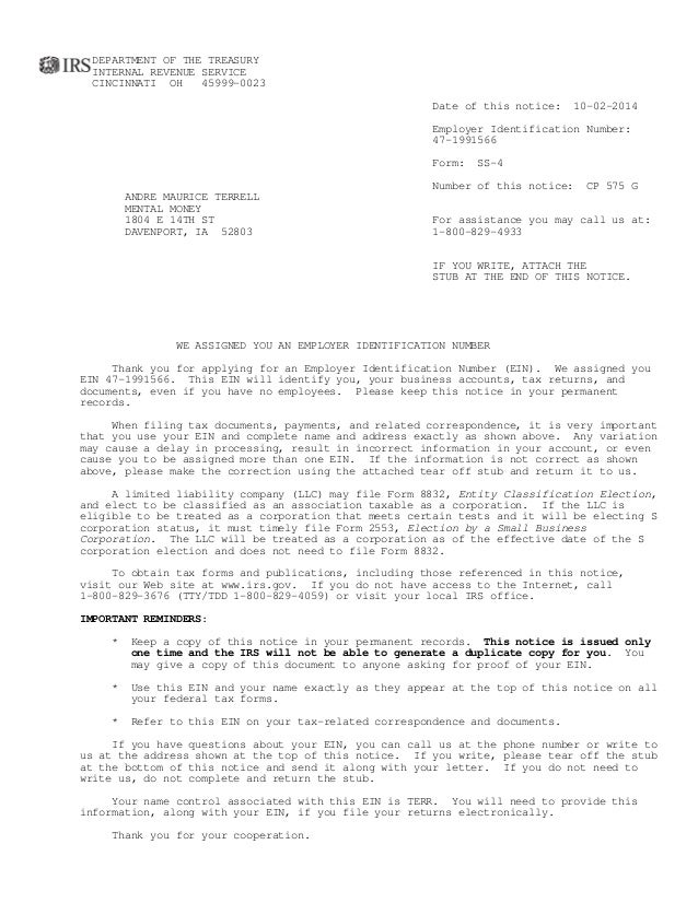 Department of the treasury internal revenue service cincinnati oh 45999 Department of the treasury internal revenue service cincinnati oh 45999
