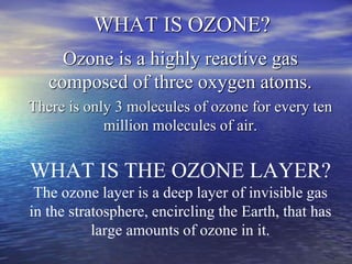 Ozone depletion and UV radiations leading to increased ionizing ...