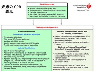 30
妊婦の CPR
　要点
 