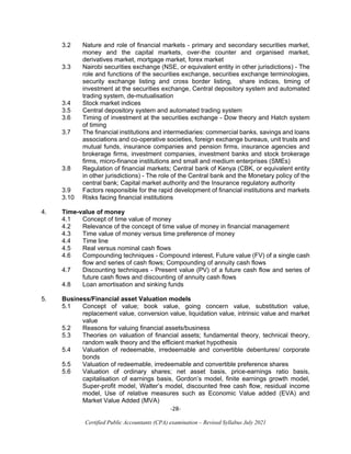 CPA-SYLLABUS-FINAL-SEPTEMBER-FOR THE YEAR 2021 | PDF
