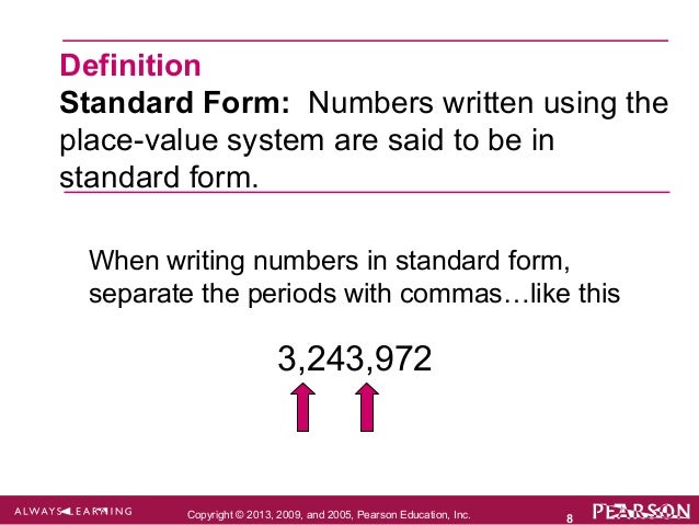 section 1 1 define standard form