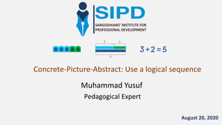 Concrete-Picture-Abstract: Use a logical sequence
Muhammad Yusuf
Pedagogical Expert
August 20, 2020
 