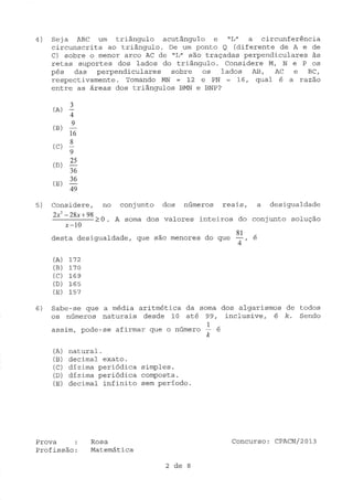 Cpacn 2013 matemática rosa