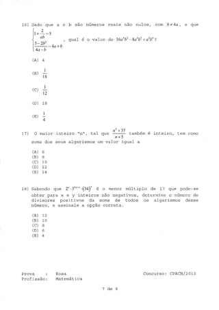 Cpacn 2013 matemática rosa