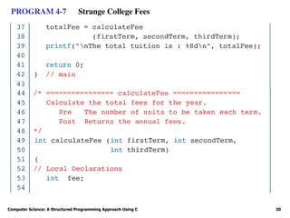 Computer Science: A Structured Programming Approach Using C 20
PROGRAM 4-7 Strange College Fees
 