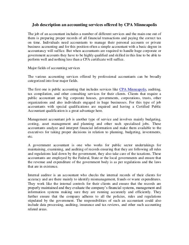 Public Accountant Job Description The Cover Letter For Teacher