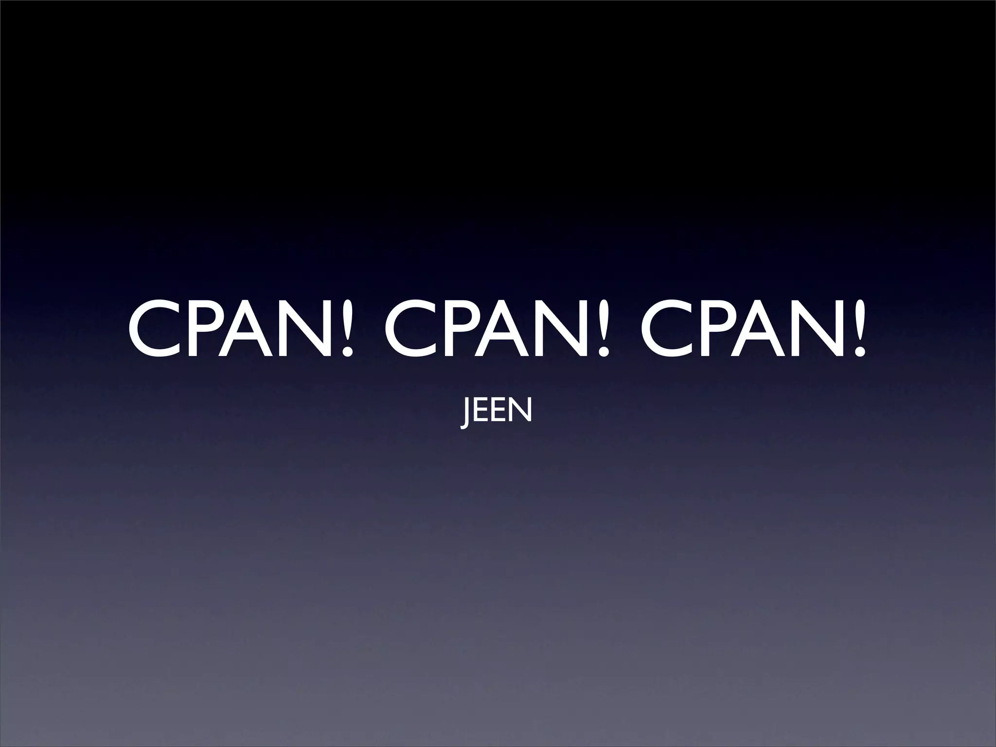 Perlmania_Study - CPAN