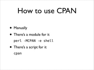 CPAN Training
