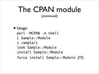 CPAN Training