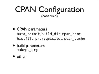 CPAN Training