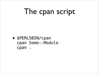 CPAN Training