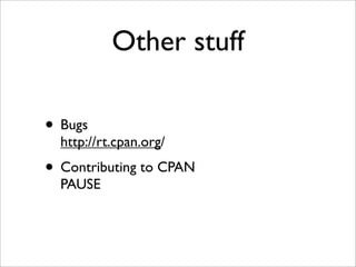 CPAN Training