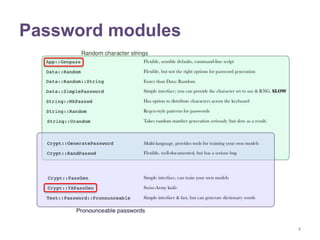 Password modules




                   4
 