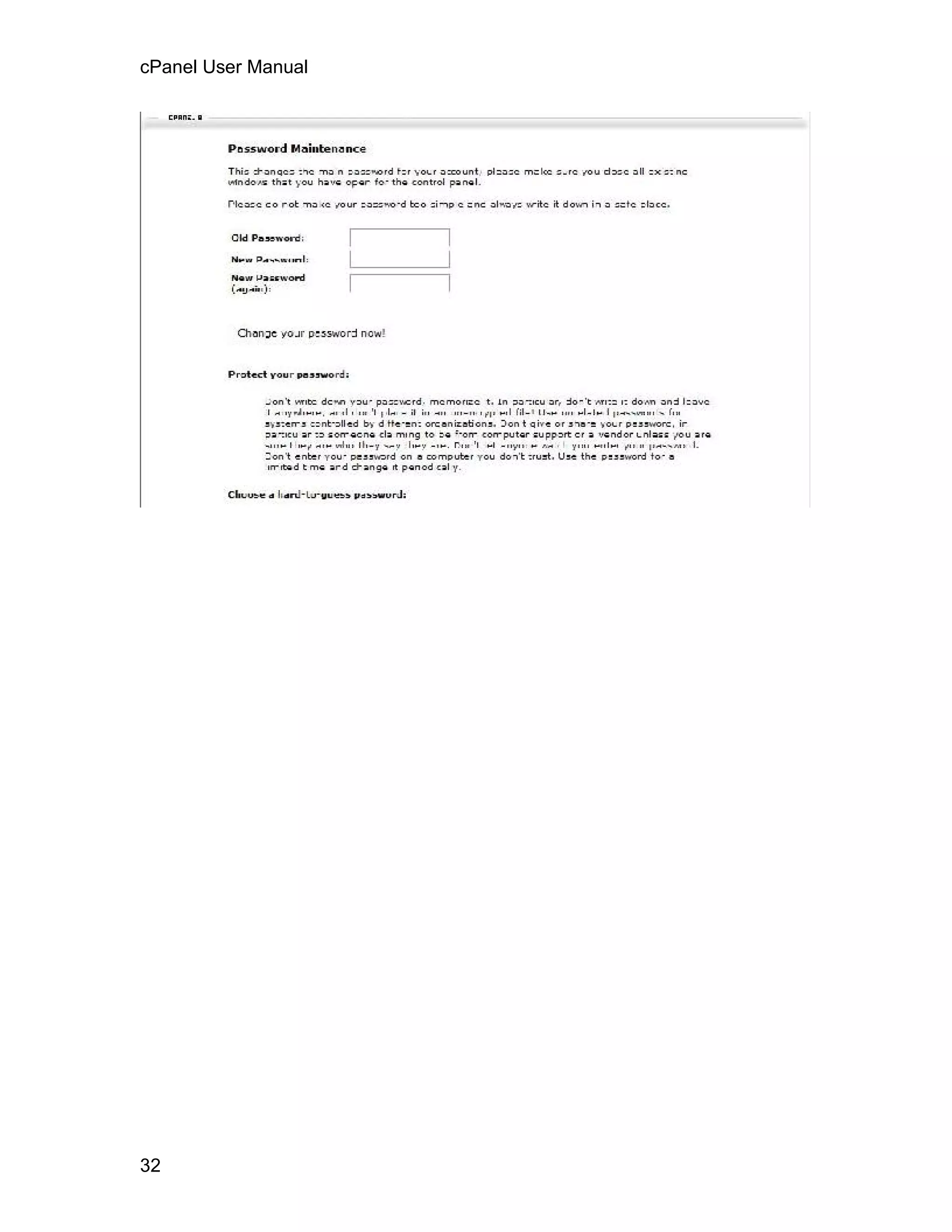 cPanel User Manual




32
 