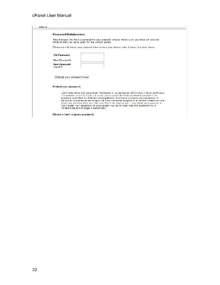 cPanel User Manual




32
 